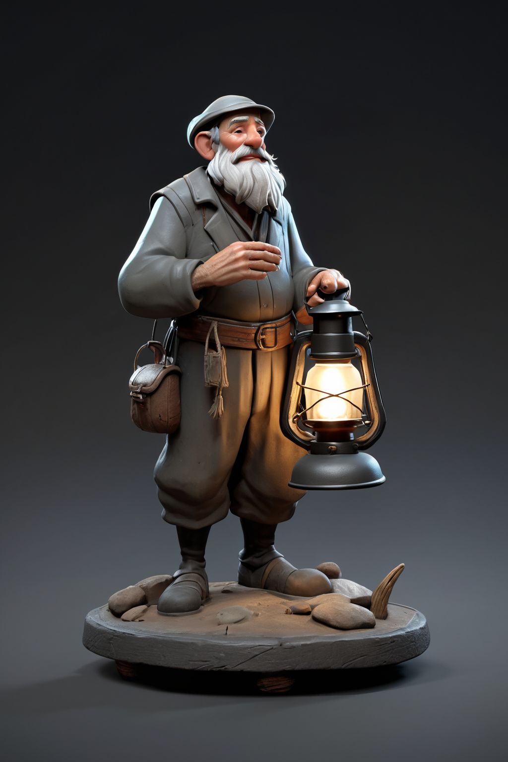 03813-2546265340-old fisherman, small lantern, black cyclo, European and American (cartoon_1.2) game characters, 3D Character, (1girl) standing,.jpg